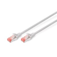 DIGITUS Patchkabel Cat6  S/FTP 2xRJ45 20.0m grau Hebelschutz