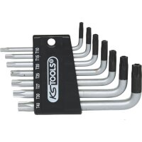 Torx-Winkelstiftschlüssel-Satz mit Bohrung, kurz, 7-tlgTB10-TB40
