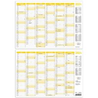 Tafelkalender A5 2024, 6 Monate je auf