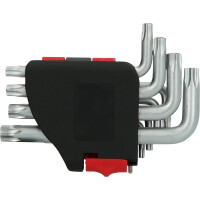 Torx-Winkelstiftschlüssel-Satz mit Bohrung, kurz, 10-tlg, TB8-TB50