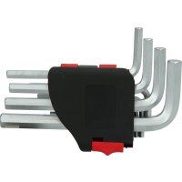 Innensechskant-Winkelstiftschlüssel-Satz, im Klapphalter,10-tlg1/16"-3/8"