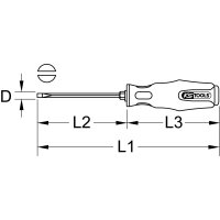 EDELSTAHL Schraubendreher Schlitz, 3mm