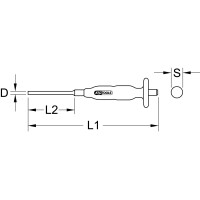 Splinttreiber mit Handschutzgriff, rund, Ø 4mm