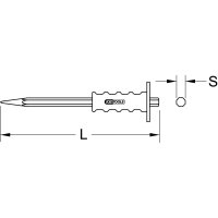 Spitzmeißel mit Handschutzgriff, 8-kant, 250mm