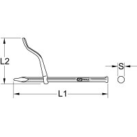 Maurerputzhaken, 4-kant, 250mm