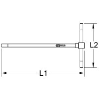 3-Wege T-Griff-Innensechskant-Schlüssel, 8,0 mm