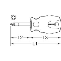 ERGOTORQUEplus Schraubendreher, kurz, PZ2