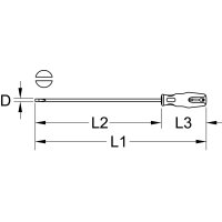 ERGOTORQUEplus Schlitz-Schraubendreher, 5,5mm, 405mm lang