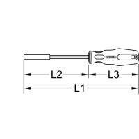 1/4" ERGOTORQUEplus Bit-Schraubendreher, 550mm