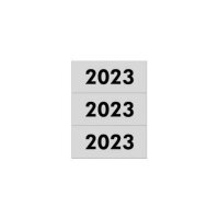 Inhaltsschild 2023 - selbstklebend, 100 Stück, grau
