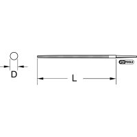 Rund-Feilenblatt, Form F, 150mm, Hieb1
