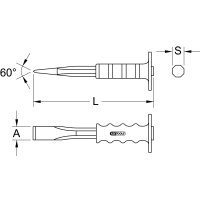 Fugenmeißel mit Handschutzgriff, 8-kant, 250x100mm