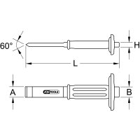 Schlitzmeissel mit Handschutzgriff, 240mm