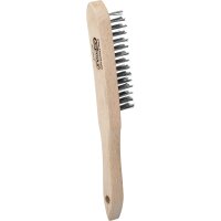 Edelstahl Handdrahtbürste 3-reihig, 290mm