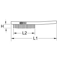 Stahl-Handdrahtbürste 4-reihig, 290mm