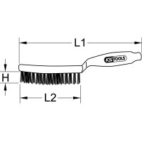 Messingdraht-Handdrahtbürste 3-reihig, 285mm