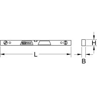 Schwere Aluminiumdruckguss-Wasserwaage Skelettform, 400mm