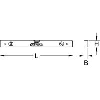 Aluminiumprofil-Wasserwaage, 400mm