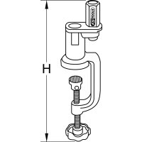 Tischklemmstück für Abstechgerät, mit 1 Spannarm