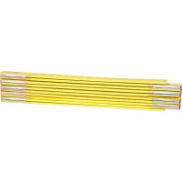 Holz-Gliedermaßstab, gelb, 2m