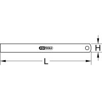 Halbflexibler Stahlmaßstab, 1000mm