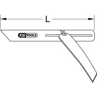 Verstellbarer Winkel mit Stahlschenkel, 200mm