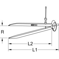 Präzisions-Feder-Spitzzirkel, 190mm