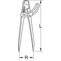 Spitzzirkel mit Stellbogen, 500mm