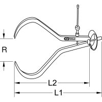 Präzisions-Feder-Greifzirkel-Außentaster, 180mm