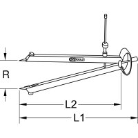 Präzisions-Feder-Spitzzirkel mit auswechselbaren Spitzen, 240mm