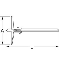 Tiefenmessschieber mit Messstift, 0-80mm