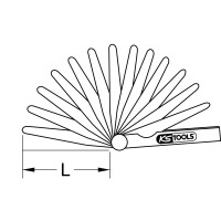 Antimagnetische Messing-Fühlerlehre, 8 Blatt