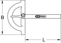 Winkelgradmesser mit offenen Bogen, 600mm