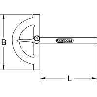 Winkelgradmesser mit offenen Bogen, 600mm