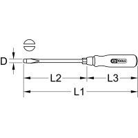 ERGOTORQUE WOOD Schlitz-Schraubendreher, 3,5mm