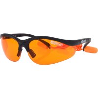Schutzbrille-orange, mit Ohrstöpsel