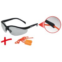 Schutzbrille-transparent, mit Ohrstöpsel