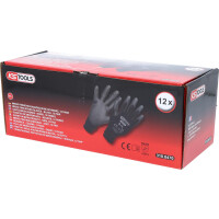 Mikro-Feinstrickhandschuhe-schwarz, 9, 12 Paar