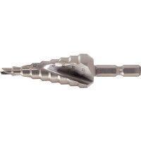 1/4" HSS Stufenbohrer-Bit,Ø 4-12mm, 9 Stufen