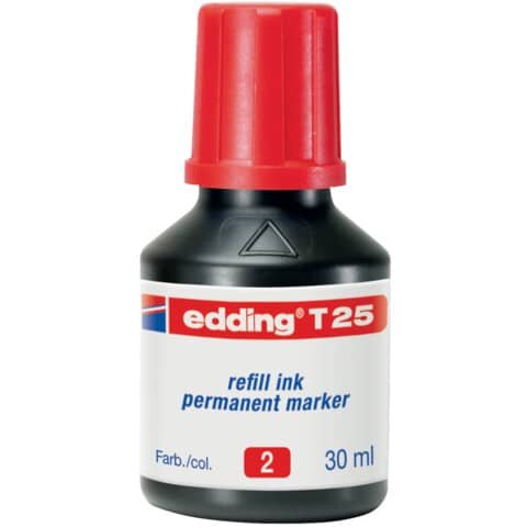 T 25 Nachfülltinte - für Permanentmarker, 30 ml, rot