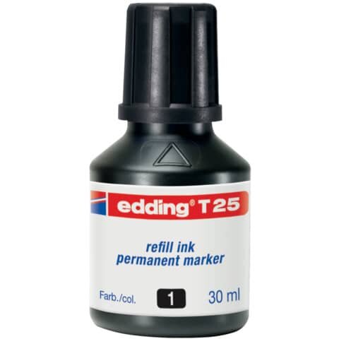 T 25 Nachfülltinte - für Permanentmarker, 30 ml, schwarz