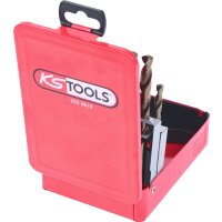 HSS-G Co 5 Spiralbohrer-Satz, Stahlblechkassette 19-tlg 1-10mm