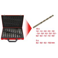 HSS-G Co 5 Spiralbohrer-Satz, 170-tlg, 1-10mm