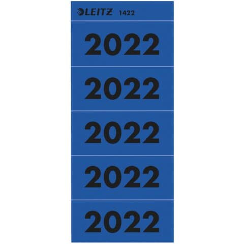 1422 Inhaltsschild 2022 - selbstklebend, 100 Stück, blau