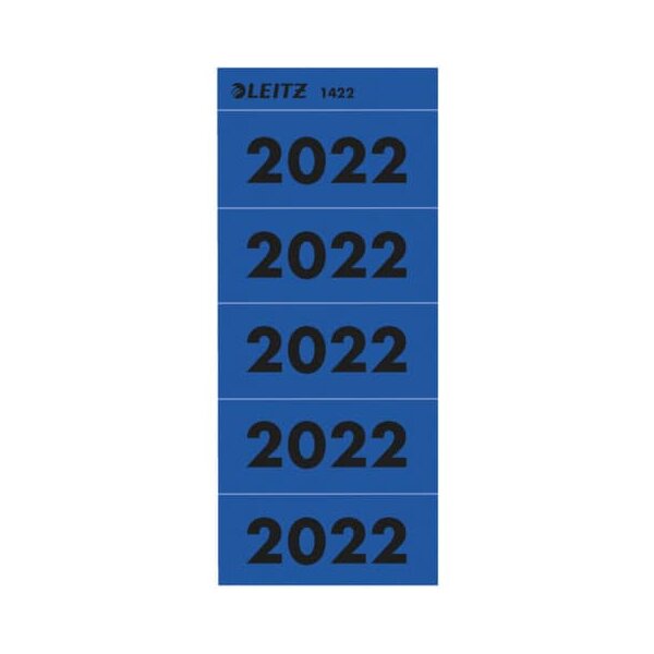 1422 Inhaltsschild 2022 - selbstklebend, 100 Stück, blau