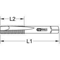 HSS CO Handgewindebohrer-Satz M, M2,5x0,45, 3-tlg