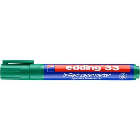 33 Brilliant paper marker - nachfüllbar, 1 - 5 mm, grün