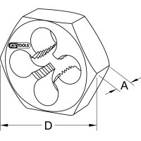 HSS Sechskant-Schneidmutter MF, M6x0,5
