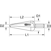 HSS TiN Blechschälbohrer, Ø 4-30mm