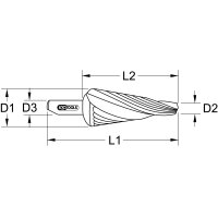 HSS Blechschälbohrer spiralgenutet, Ø 5-31mm